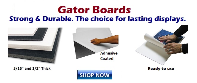 Gator Foam Board Gator Board Adhesive Coated Gator Boards Gator